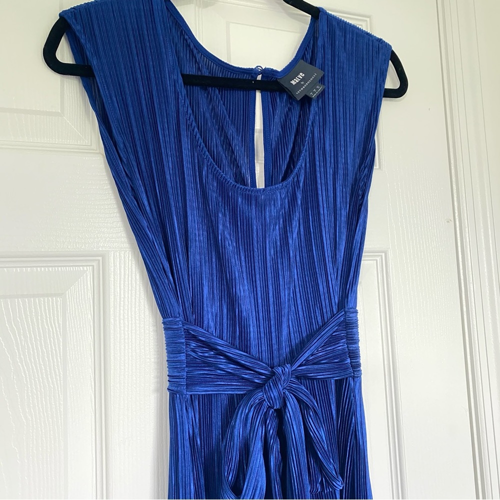 NWOT Anthropologie Maeve Cropped Sonata Royal Blue Jumpsuit Size 2